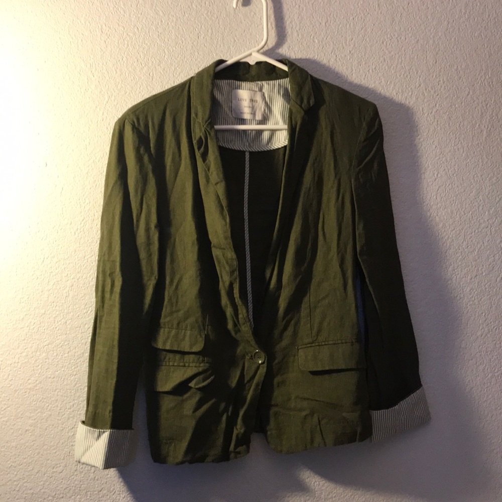 Army green blazer